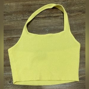 I’m selling a small yellow halter top from SHEIN, but its actually good quality